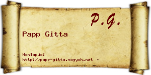 Papp Gitta névjegykártya
