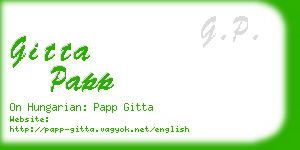 gitta papp business card